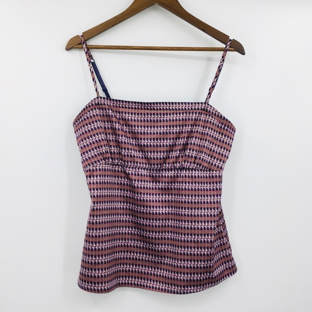 Y2K Vintage Cami Tank Top Womens L Purple‎ Satin Spaghetti Strap Retro NY & Co